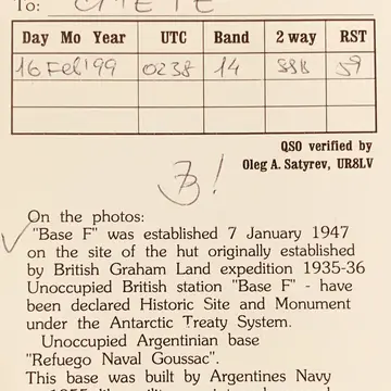 Everybody knows I'm obsessed by Antarctic Bases. Here's a confirmation of contact with Winter Island. "Refuego Naval …