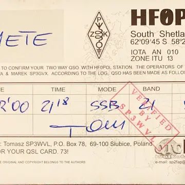 Everybody knows I'm obsessed by Antarctic. Here's South Shetlands @ 62º09'45 S 58º27'45 W #hamradio #qslcard
