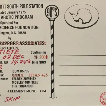 Everybody knows I'm obsessed by Antarctic Bases. Here's a confirmation of contact with Amundsen-Scott South Pole …