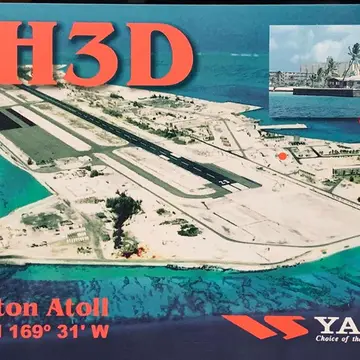 Everybody knows I'm obsessed by Atolls. Here's Johnston Atoll QSL card. #hamradio #atoll #qslcard