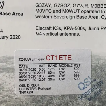 Received today #zc4uw #qslcard
