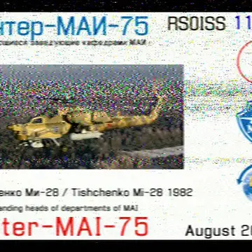 My first ISS SSTV catch of the day @Space_Station #sstv #satnogs #iss