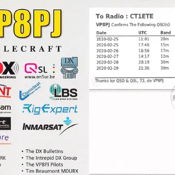 Nice card confirming my radio contacts with VP8PJ Expedition to South Orkney in 2020 #hamradio #dx #vp8pj