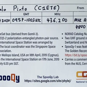 Spooqy QSL card #HamRadio #satellites #satnogs