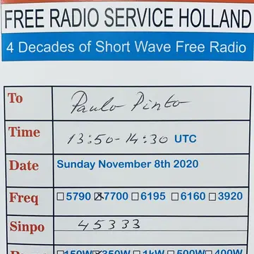 Nice QSL from FRS Holland #swl #qslcard
