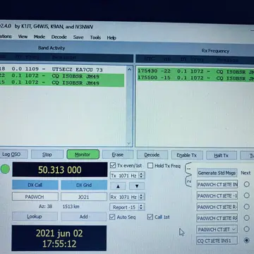 6m FT8 IC-705 and Buddipole indoor #hamradio #6m #ft8