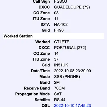 Thanks Burt, for LOTW QSL. Best 73. #amsat @FG8OJ