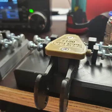 My future new CW paddle made by CT1ILT (🐘ct1ilt@mastodon.radio) #cw4ever #100 I wanted serial nº 100. Thanks Filipe.