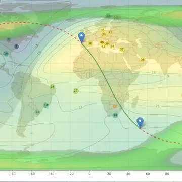 José Nunes. Segundo o que leio neste mapa, a MUF neste momento para FT8WW é 20m. Correto? No VOACAP a REL para 20m é 0.
