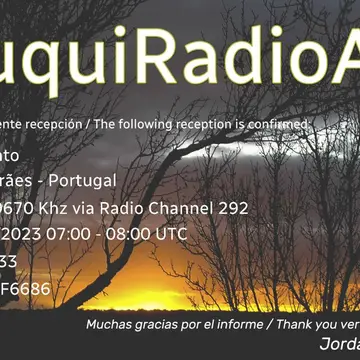 e-QSL de #RuquiRadioAM 1st broadcasting via @Channel292. Thanks @ruqui05 #swl #qsl