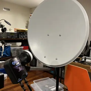 45cm dish for QO-100 FT8 #hamradio #qo100