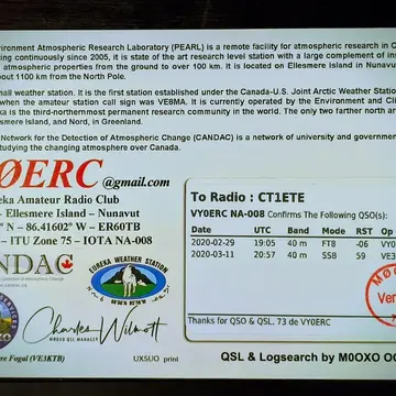 #vy0erc PEARL Ridge Laboratory (Ridge Lab) - Nunavut - QSL Card #hamradio #nunavut #canada