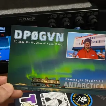 DP0GVN Neumayer Station III QSL Card. QSO with DL2ALY via #qo100 #hamradio #amsat